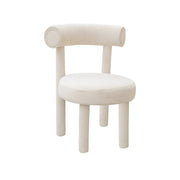 Carmela Curve Beige Chair | Light Luxury | Creative Dinning