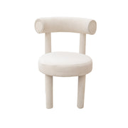 Carmela Curve Beige Chair | Light Luxury | Creative Dinning