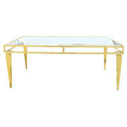 Chandelier Gold Rectangular Dinning Table | Crystal Gold Dinning Table | Dinning Table with Chandelier Crystals