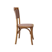 Churchill Rattan Seat Chair | Wooden Party Chair for Rent