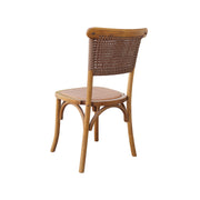 Churchill Rattan Seat Chair | Wooden Party Chair for Rent
