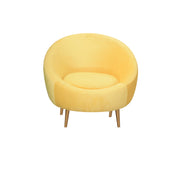 Yellow armchair on a white background