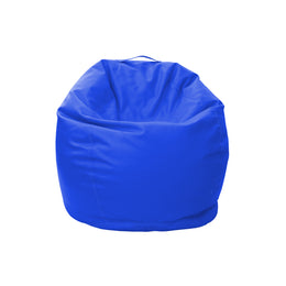 Blue bean bag chair on a white background