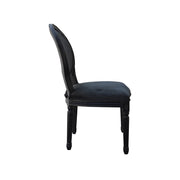 Dior Louis Resin Black Velvet Back | Luxury Black Dinning Chair