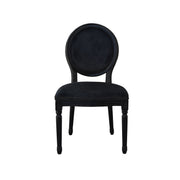 Dior Louis Resin Black Velvet Back | Luxury Black Dinning Chair