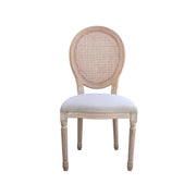 Antique Painting Rattan Wood Chair | Elegant Modern Rattan Dinning Chair