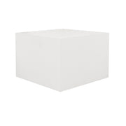 White rectangular coffee table on a white background