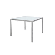 Florence Chrome Silver Table | Tampered Glass | Side table | Coffee table with silver frame