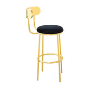 Gold Barstool - Backrest High Stool | Cocktail Chair | Opulent Stool