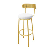Gold Barstool - Backrest High Stool | Cocktail Chair | Opulent Stool