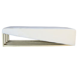 Beige Sofa with Golden frame on a white background