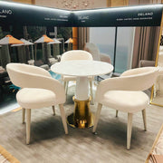 Luxury Gold Base Marble Top Dining Table | Marble Gold Luxury Dinning Table