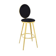 Gold Velvet Barstool - Green | Luxury Green Velvet bar Stool