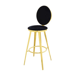 Gold Velvet Barstool - Green | Luxury Green Velvet bar Stool