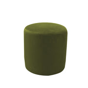 Green Ottoman Velvet Pouf  | Modern Round Pouf