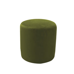 Green Ottoman Velvet Pouf  | Modern Round Pouf