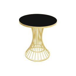 H - Coffee Table | Gold Frame with Glass Top Coffee Table