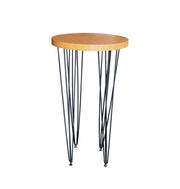High Round Wooden Cocktail Table