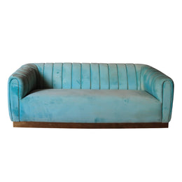 Velvet Green 3 Seater Sofa, Luxe Comfort