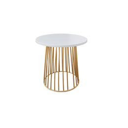 Lila Coffee Table Gold | Gold Accent Coffee Table | Luxury White Coffee Table