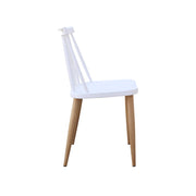 Lily White Chair - Plastic | Armless Dinning Chair