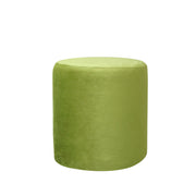 Lime Green ottoman pouf on a white background