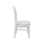 Louis Resin White Vinyl Back Chair | White Party Chair | White Wedding Chair