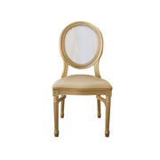 Louis Resin Chair Clear Oval Back Gold | Transparent Modern Elegant Golden Chair