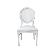 Louis Resin Chair Clear Oval Back White | Modern Transparent Back Dinning Chair