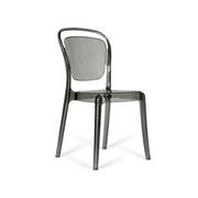 Black plastic chair on a white background