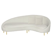 MAISON Modern Curve Sofa Beige | Modern Chic Bridal Sofa