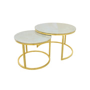 Marble Gold Coffee Table | Gold Finish Frame | Elegant Modern Coffee Table