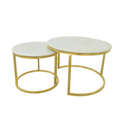 Marble Gold Coffee Table | Gold Finish Frame | Elegant Modern Coffee Table