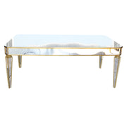 Mirror Legs Table |  Shiny Gold Mirror Dinning Table | Dinning Table with Gold Accents