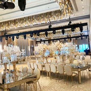 Mirror Legs Table |  Shiny Gold Mirror Dinning Table | Dinning Table with Gold Accents