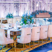 Mirror Legs Table |  Shiny Gold Mirror Dinning Table | Dinning Table with Gold Accents