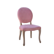 Modern Baker Wood Chair Pink Velvet | Wooden Dinning Chair Plush Upholstery