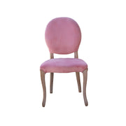 Modern Baker Wood Chair Pink Velvet | Wooden Dinning Chair Plush Upholstery
