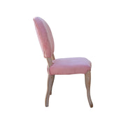 Modern Baker Wood Chair Pink Velvet | Wooden Dinning Chair Plush Upholstery