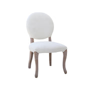 Beige Velvet upholstered chair with wooden legs on a white background