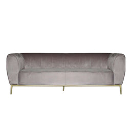 Stark Brown 3 Seater Sofa Velvet