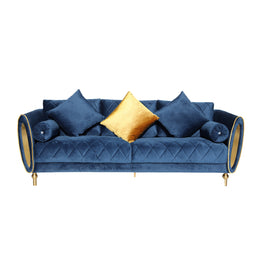 3 Seater Sofa blue Velvet