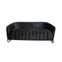 DAZZLING 3 Seater Sofa Black Velvet