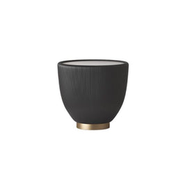 Leather Bowl Coffee Table Grey