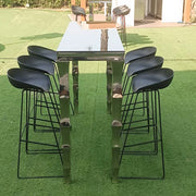 Moto Black Bar Stool | Black Bar Stool with Footrest