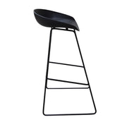 Moto Black Bar Stool | Black Bar Stool with Footrest