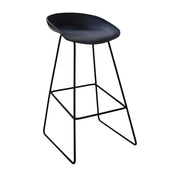 Moto Black Bar Stool | Black Bar Stool with Footrest