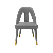 Petra Grey Chair | Luxury Event Dinning Chair | Velvet Upholstered Dinning Chair