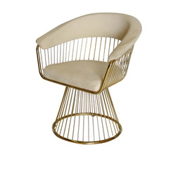 Platner Arm Single Sofa metal wire Gold