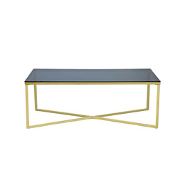 Gold Glass Top Coffee Table - Center Table | Tampered Glass Table
